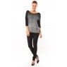 Graing 3/4 Long Top 10104538 Noir/Gris